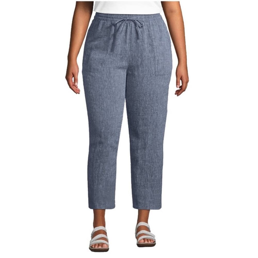 Lands' End Blue Ankle Cropped Pants